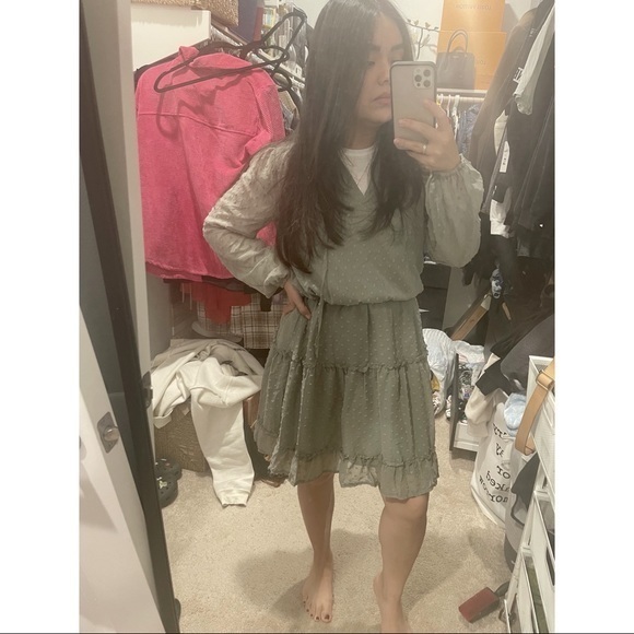 Ruffle Tiered Chiffon Mini Dress - Picture 3 of 3